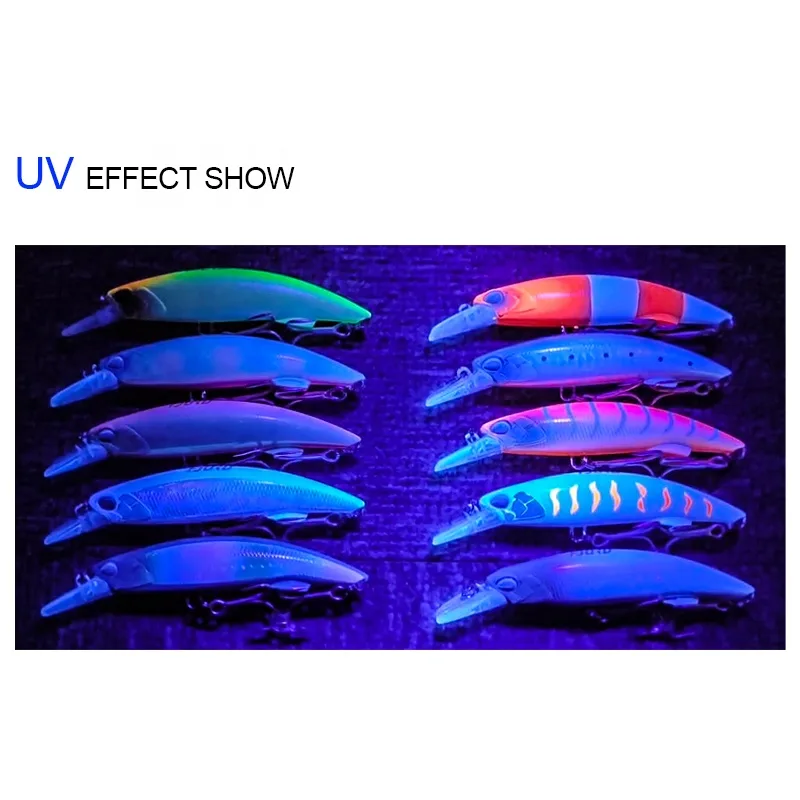 FJORD UV Light Artificial Bait Hard Lures 40g 90mm Saltwater Fishing Lures Heavy Sinking Minnow for Long Casting