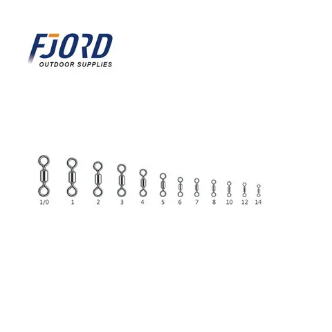 FJORD China Factory Fishing Swivel 230kg test Stainless Steel Rolling Swivel for Fishing Lures