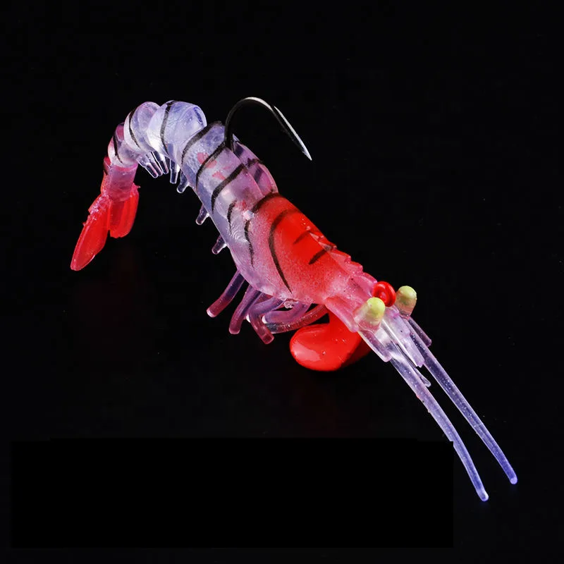 FJORD Soft Plastics Lures Shrimp Lure with UV Effect Lively Shrimp Lure Jump Shrimp for Freshwater