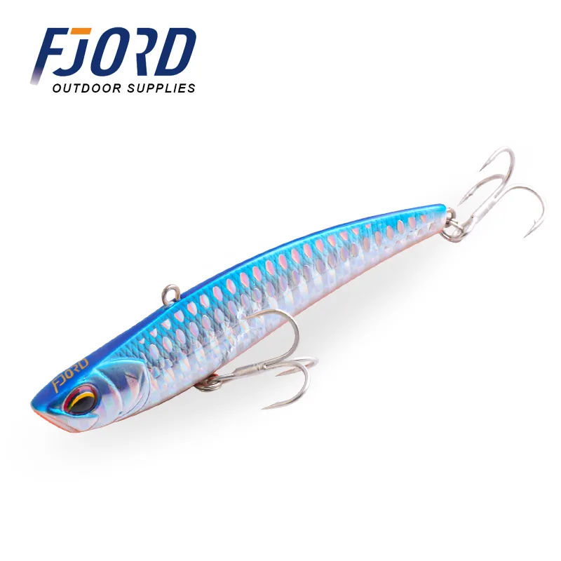FJORD New Wholesale New Heavy Vib Lure 80mm 15g Pesca Sinking Vib Lure Stick Bait Fishing Lure