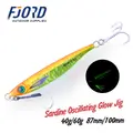 FJORD in Stock  40g 60g 80g Jigging Lures Glow at Dark Water Saltwater Fishing Jig with UV Light Metal Lures - photo 6