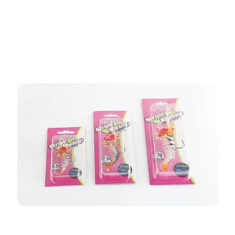 FJORD Customized Soft Plastics Lures Shrimp Lure With UV Effect Lively Shrimp Lure Jump Shrimp for Freshwater