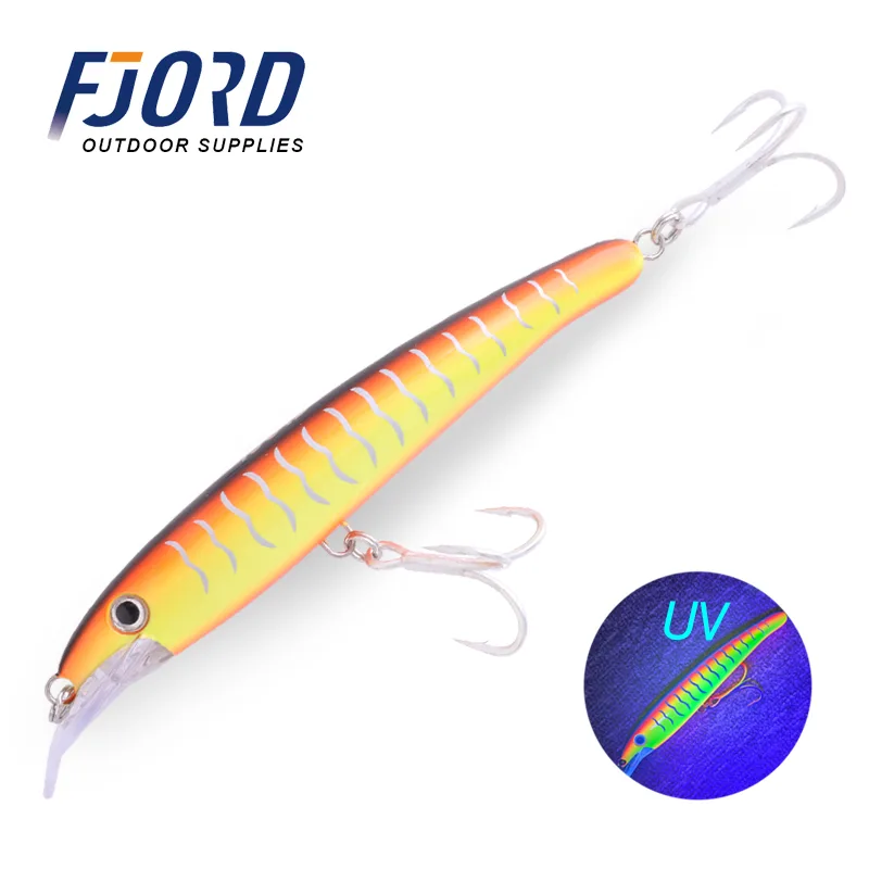 FJORD Luminous 33g Floating Minnow Hard Lures 160mm 3D Simulation Eyes Trolling Fishing Baits in Freshwater
