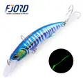 FJORD Best Selling 90mm50g Glowing Night Fishing Lures Saltwater Plastic Minnows for Salmon Bream in Streams Durable Metal Steel - photo 1