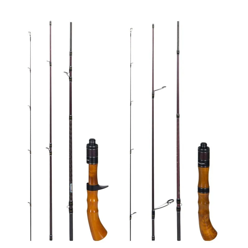 FJORD OEM 1.4M Carbon Spinning Fishing Rod Solid Tip Light Trout Rod with Fuji Guides for Lure Fishing in Saltwater