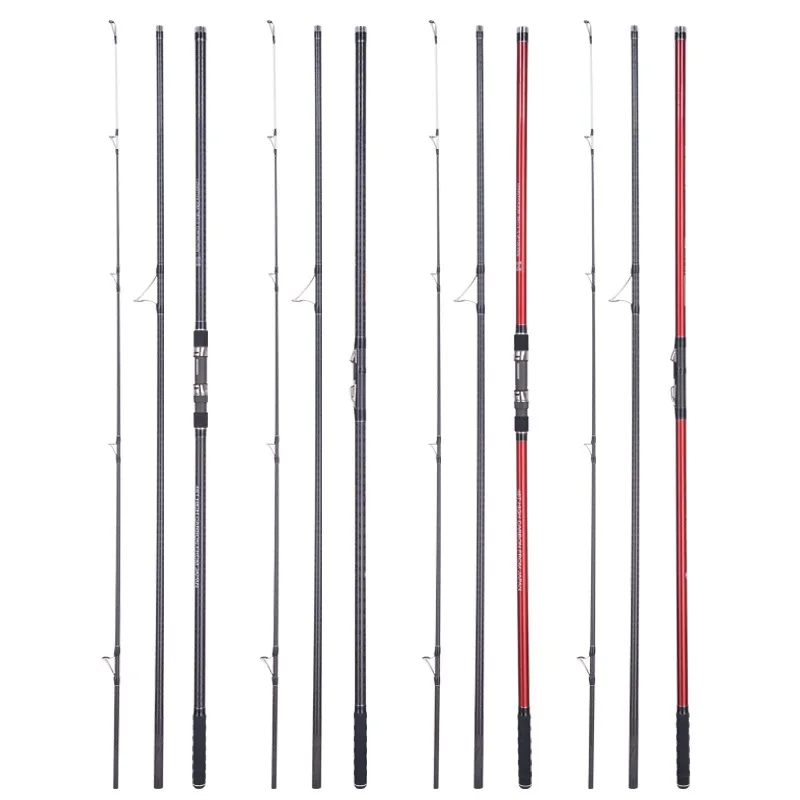 FJORD OEM 4.2m GLOW SURF ROD for Sea and Lure Fishing Fuji Guides and NS-7/ DPS Reel Seat for Carp and Bass Made of Carbon