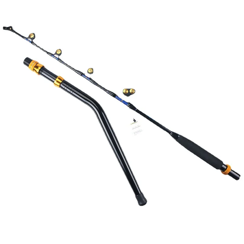 FJORD OEM1.65m 1.5m Deep Sea Trolling Rod 2 Sections for Ocean Game Trolling Sea Fishing Bass Saltwater Fish