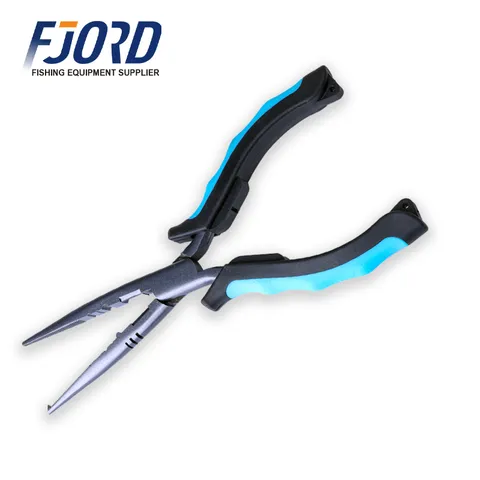 FJORD Outdoor Multifunctional Long Nose Stainless Steel Pliers Comfortable Rubber Handle Fishing Gripper with Sheath