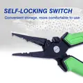 FJORD Portable 19.4CM Blue & Green Stainless Steel Fish Scissor Ring Jaw Aluminum Plumbum Cut Fishing Pliers - photo 3