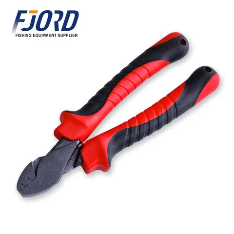 FJORD 160mm Red Stainless Steel Split Ring Pliers Short-Nose Cutting Tools for Freshwater and Saltwater Fishing