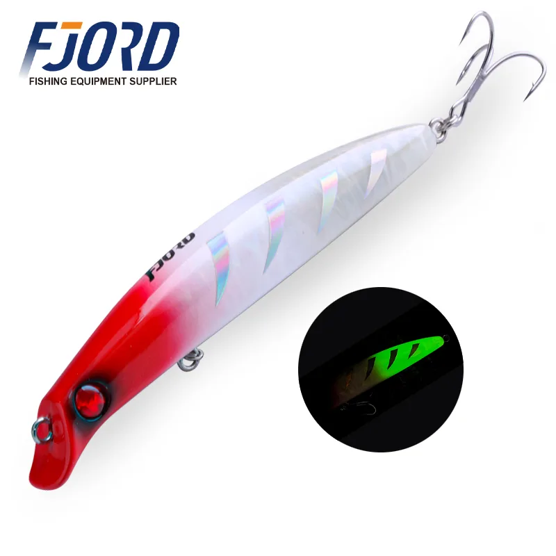 FJORD Fishing Lures Bait Saltwater Minnow Lure 98mm 18g ABS Fishing Live Bait with Hooks Pike