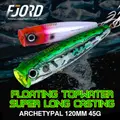FJORD Printed 120mm 45g Artificial Hard ABS Plastic 3D Popper Lure for Salmon Catfish & Mackerel-Freshwater & Saltwater Use - photo 9