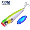 FJORD Printed 120mm 45g Artificial Hard ABS Plastic 3D Popper Lure for Salmon Catfish & Mackerel-Freshwater & Saltwater Use - photo 3