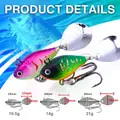 FJORD 14g 21g Metal Lead Material Luminous UV Sinking Hard Baits Ocean Boat Fishing VIB JIG Lures with Spinner Sequin - photo 9