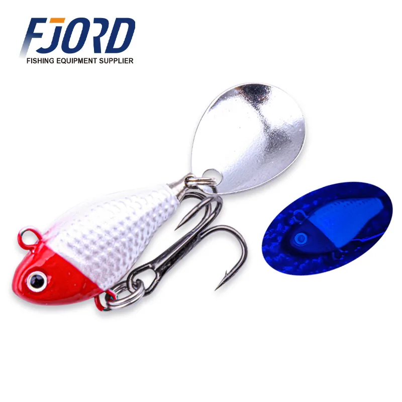 FJORD Luminous 3D Simulation Eyes VIB Jig Lures 10.5g 14g 21g Sinking Lead Metal Artificial Baits Spinner Sea Bass River Lake