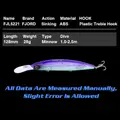 FJORD Luminous Glow Sinking Minnow Hard Lures 125mm 28g Stainless Steel Bottom Baits for Ocean Boat River Stream Fishing Tuna - photo 10