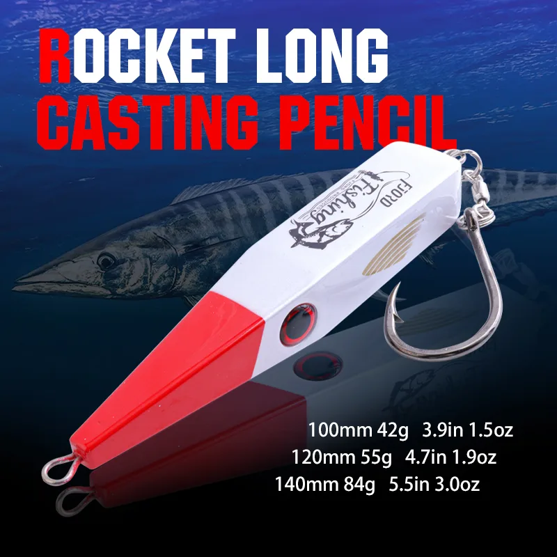 FJORD Minnow Lure Artificial Bait Saltwater Wobbler Lure 100mm 42g 3D Eyes Sinking Pencil Baits