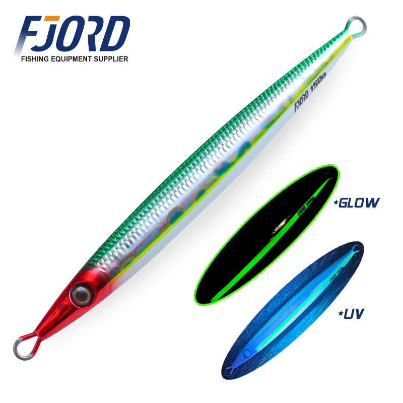 FJORD Lead Metal Sinker Slow Jig Saltwater Fishing Lure 200g Luminous Vertical Deep Sea Fishing