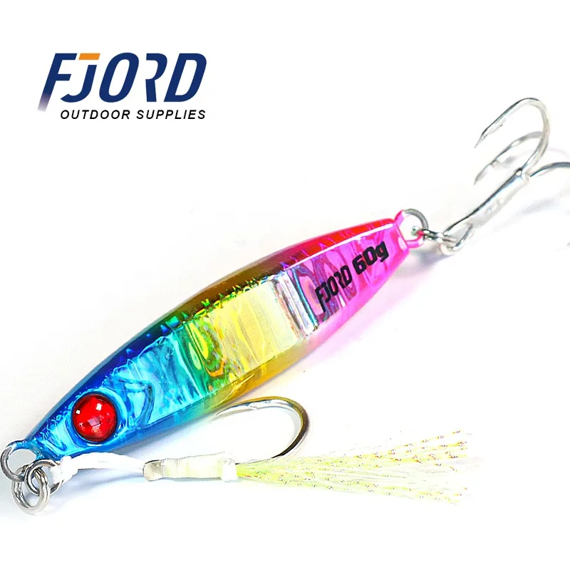 FJORD Metal Fishing Luminous Slow Pitch Rattle Sounds Jigs 80g Saltwater Jigging Lure