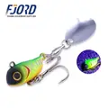 FJORD Lead Metal Vib Bait Spinner Spoon Fishing Lures 10g 14g Spinner Jig Lure Artificial Rotating Sequins - photo 5