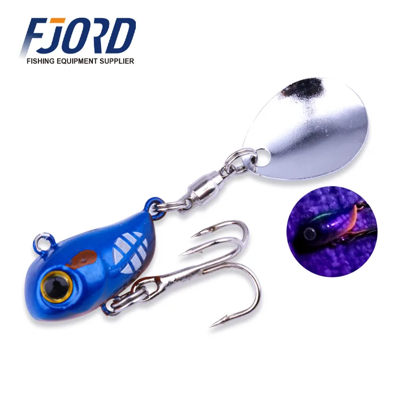 FJORD Metal Spinner Bait with Spoon 10g 14g Vibration Bait Spinner Lure Rotating