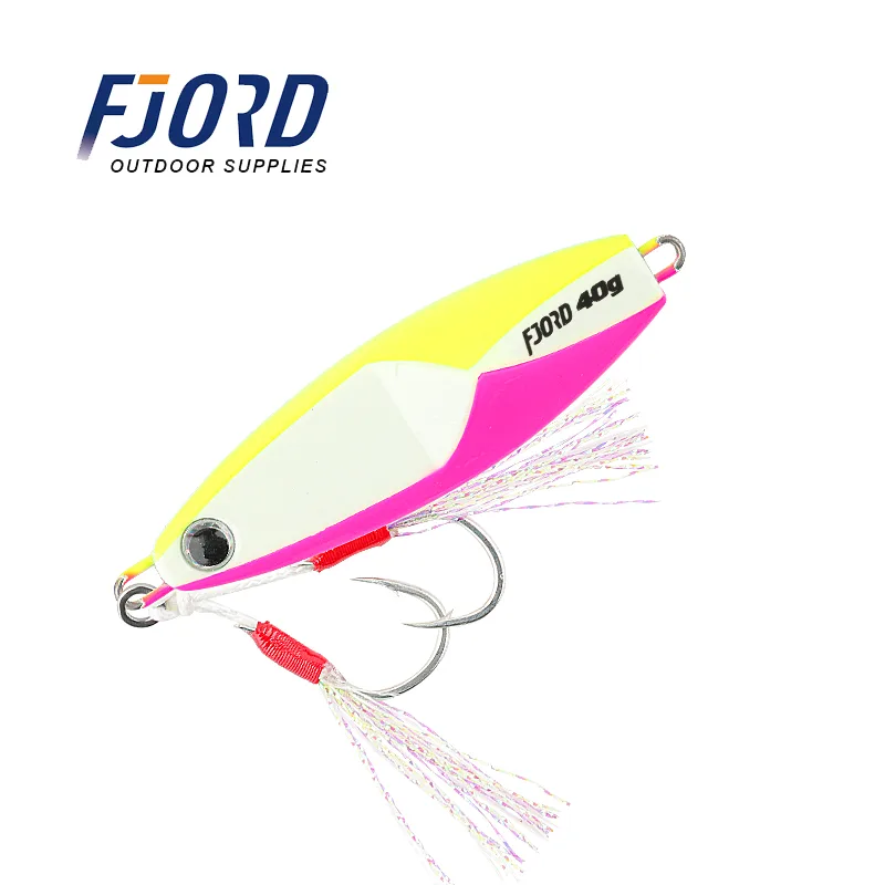 FJORD Lead Bait Luminous Jig 15g 20g 30g 40g Slow Metal Jigs Jigging Lure for Saltwater Fish
