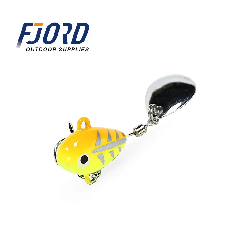 FJORD Spinner Swim Jig Metal Mini Vib With Spoon 7g 10g 14g Spinnerbait Bass Fishing Vibe Lures