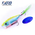 FJORD ABS 8cm 13g Floating Popper Fishing Lure Artificial Hard Baits Hook Feather Saltwater River Ice Fishing Targeting Sea Bass - photo 5