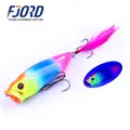 FJORD ABS 8cm 13g Floating Popper Fishing Lure Artificial Hard Baits Hook Feather Saltwater River Ice Fishing Targeting Sea Bass - photo 3