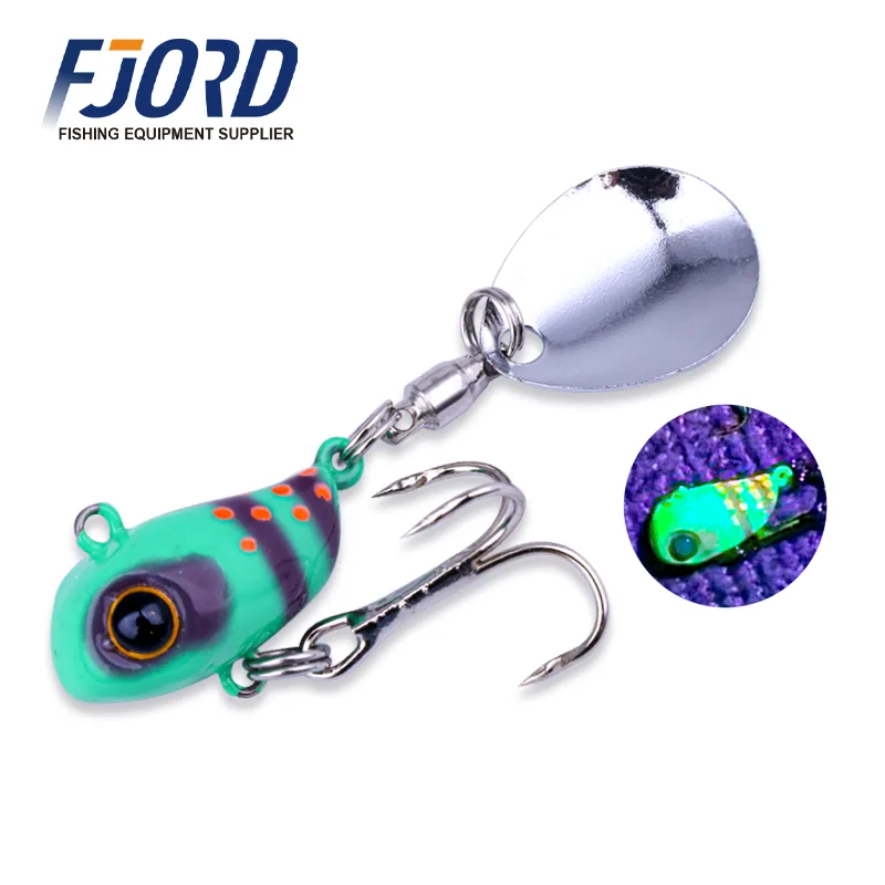 FJORD Stainless Steel 10g 14g 21g Vib T Jig Fishing Lure for Salmon Freshwater River & Lake Use with Spinning Hooks