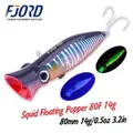 FJORD Customized ABS Artificial Soft Bait Popper Lures for River Lake Stream & Saltwater Fishing 14g 80mm Surface - photo 1