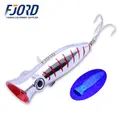 FJORD Customized Plastic Artificial Soft Bait Fishing Lures Saltwater 14g 80mm Floating Popper for Bass - photo 3