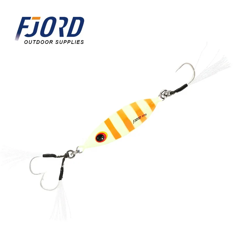 FJORD Luminous Deep Sea Metal Jig Lure 30g Slow Pitch Jigging Tuna Lead Hard Bait Saltwater