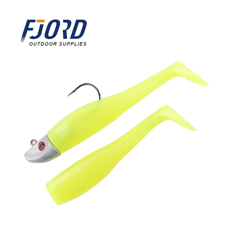FJORD Soft Bait Lead Head Sea Fishing Lure Bass 42g Paddle Tail Soft Fishing Lure