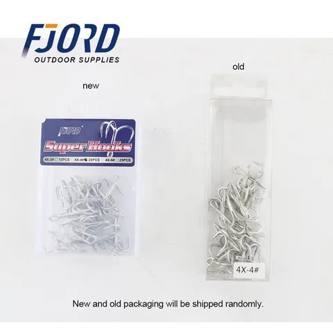 FJORD FJH3406 High Carbon Steel Treble Hook 4x Stinger for Saltwater Big Game Jigging Fishing