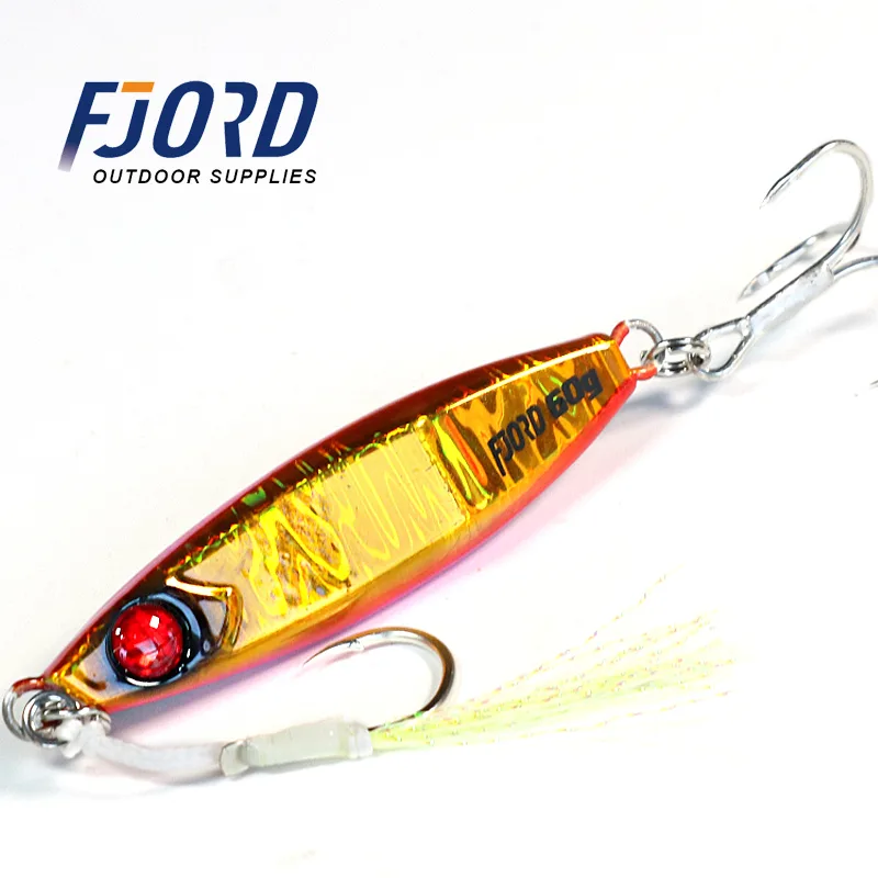 FJORD Rattle Lead Metal Slow Jigging 40g 60g 80g Saltwater Shore Casting Jig Bait Fishing Lure