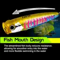 FJORD 120mm 45g Saltwater Top Water Hard Popper Lure Floating OEM Stainless Steel Fishing Tackle for Tuna Marlin Sea Bass - photo 9