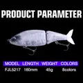 FJORD Artificial Hard Baits 2 Sections Multi Jointed160mm 45g Minnow Fishing Lures - photo 10