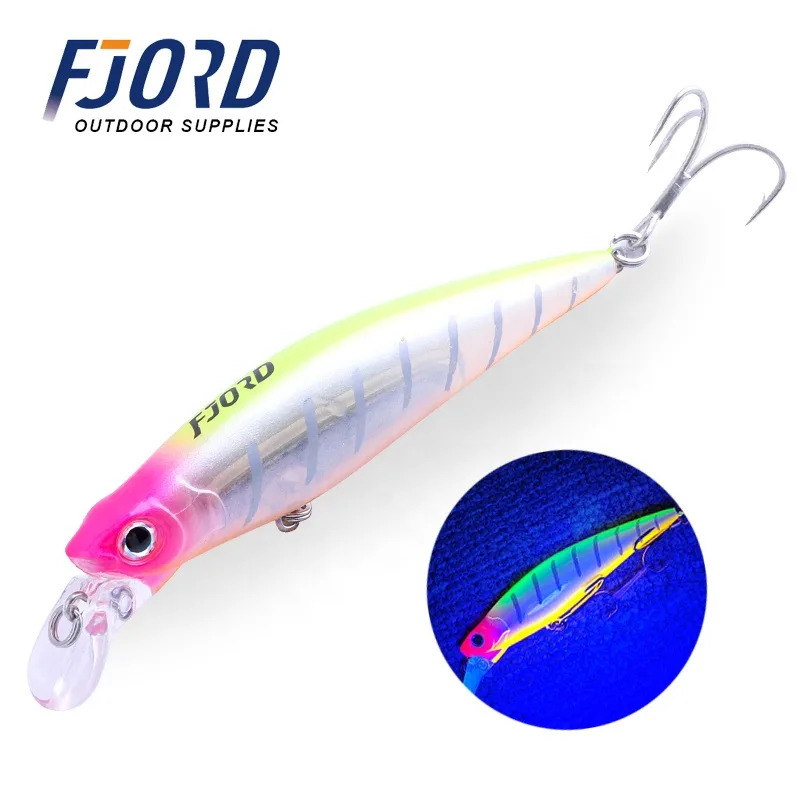 FJORD Luminous Sinking Artificial Hard Bait 90mm 31g Minnow Fishing Lure Laser Hard Artificial Bait 3D Eyes