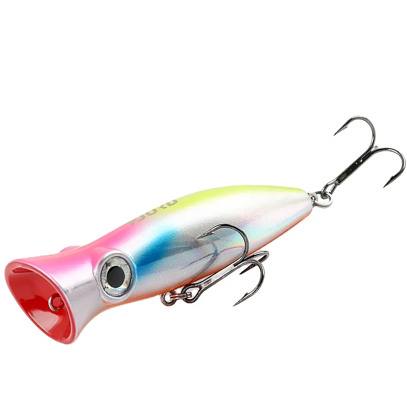 FJORD Fishing Popper Lures Saltwater Big Game 80mm 14g Floating Popper Bait Fishing Accessories Artificial Hard Fishing Lure