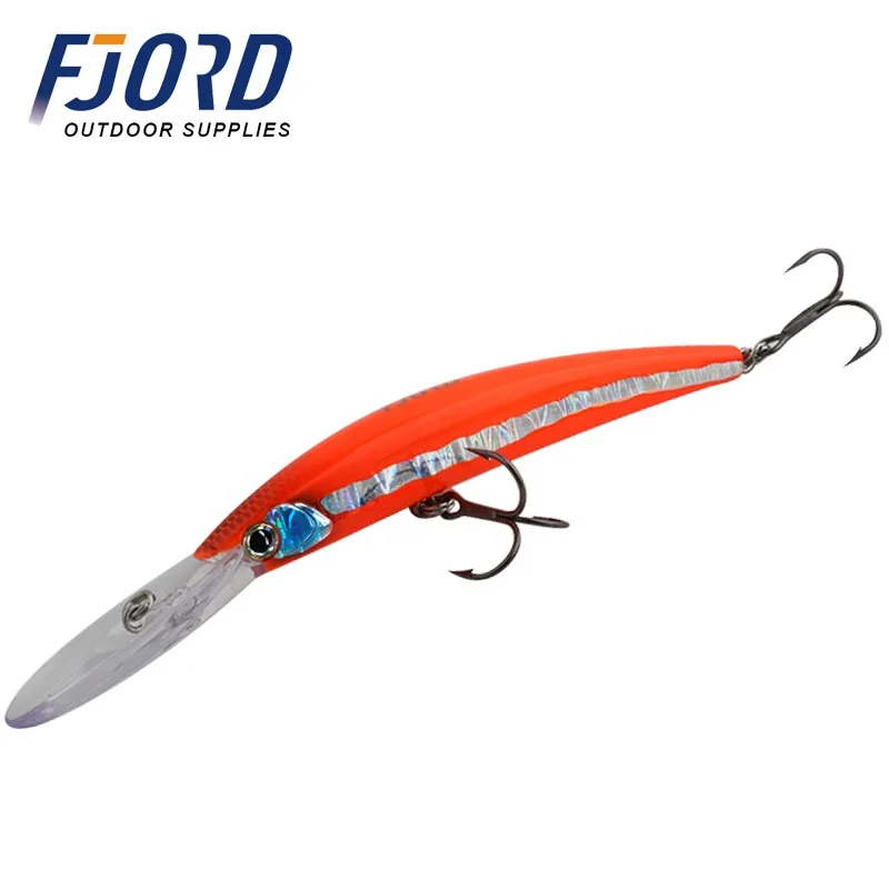 FJORD Hard Plastic Floating Minnow Pesca Saltwater 130mm 24g Deep Trolling Baits for Walleye Bass Zander