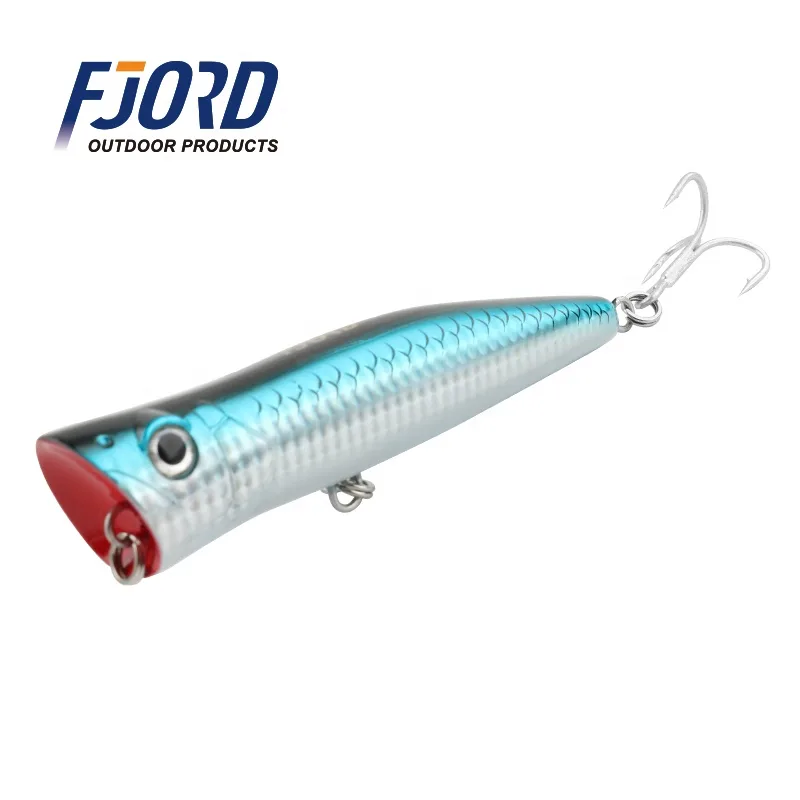 FJORD ABS Floating Topwater Popper Lure 140mm 51g Ocean River Boat Fishing-Targets Bass Pike Carp & Wobblers
