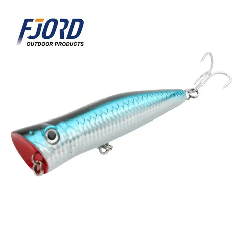 FJORD ABS Floating Topwater Popper Lure 140mm 51g Ocean River Boat Fishing-Targets Bass Pike Carp & Wobblers