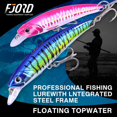 FJORD Sink Water Lure Plastic Hard Bait Minnow 120mm 26g/140mm 37g Ultra-Long Casting Dead Fly Slow Sink Vibrating Minnow
