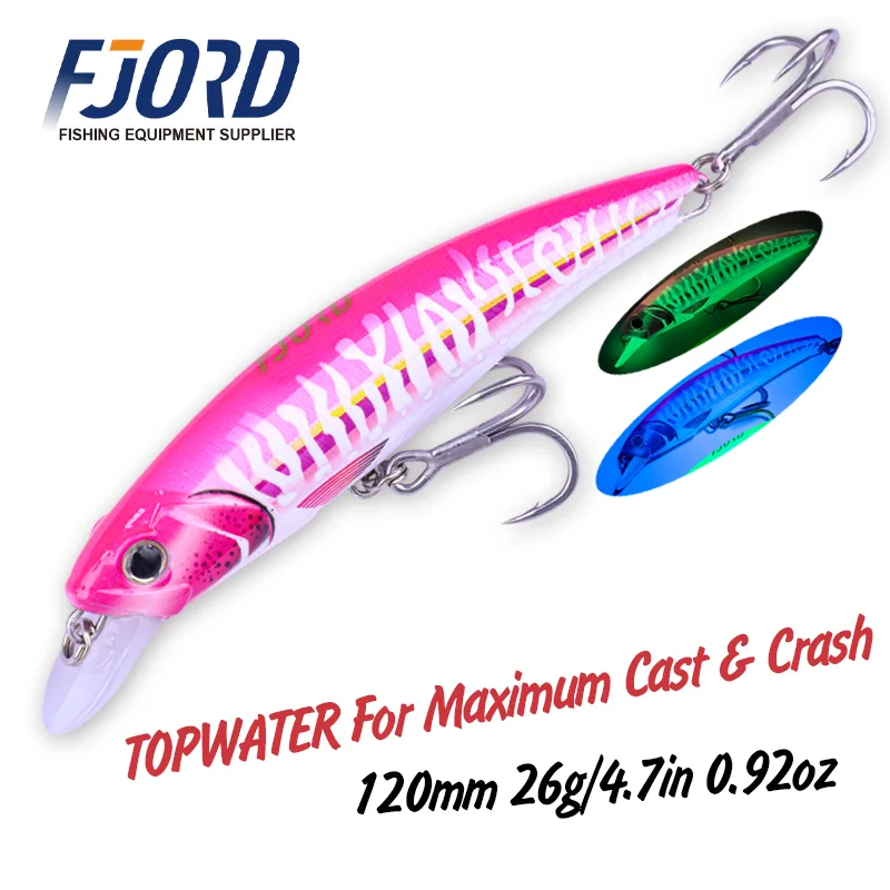 FJORD Minnow Hard Fishing Lures Swimbait 120mm 26g/140mm 37g Fluttering Sink Ultra Long Cast River Trout Bass