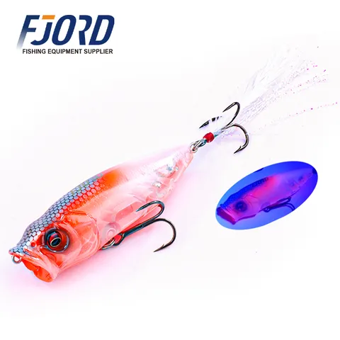 FJORD Artificial Lure Popper Fishing 80mm 13g Topwater Saltwater Fishing Popper Lure Artificial Bait Popper Hard Baits