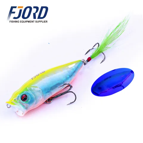 FJORD Float Popper Fishing Lure Whopper Topwater 80mm 13g Hard Artificial Swim Baits With 3D Fishing Lure Eyes