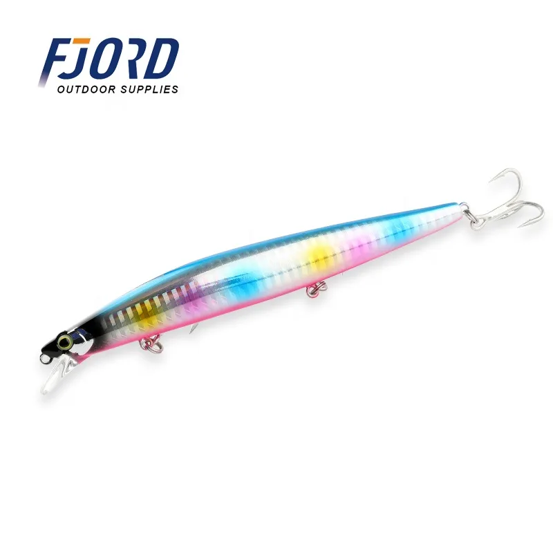 Long Cast Lure Artificial Hard Bait ABS 70mm/16g Midwater Minnow Metal Fishing Bass Salmon Pike Treble Hooks Ocean River Lake