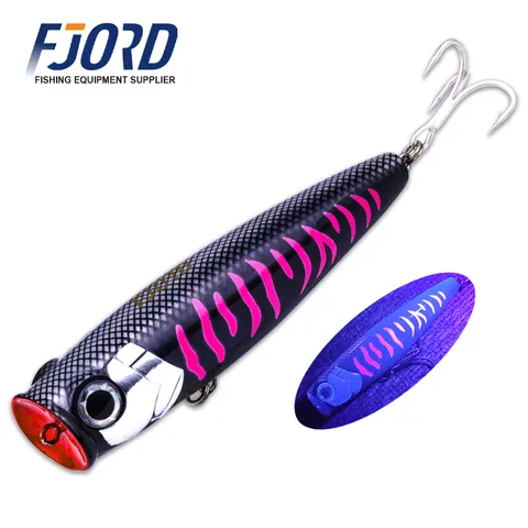 FJORD Plastic ABS Popper Fishing Lures Minnow Sinking Bait 120mm 45g Top Water Popper Fishing Lures