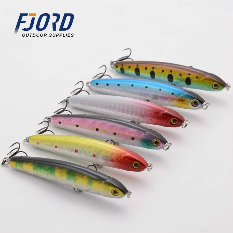 FJORD Wholesale in Stock 12.5g 80mm 3D Eyes Plastic Hard Bait Sinking Pencil Fishing Lures